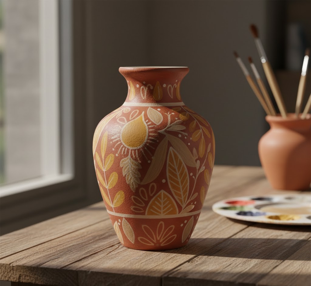 Painted home decor item