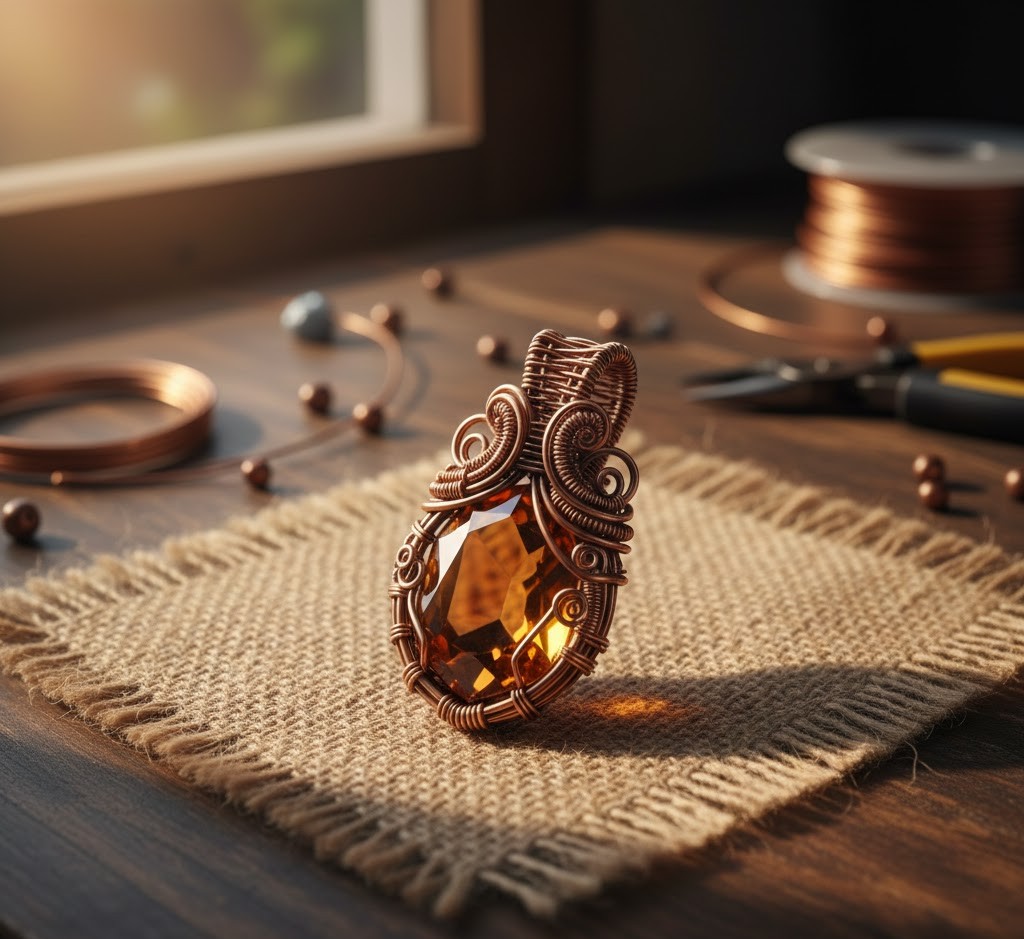 Wire wrapped pendant