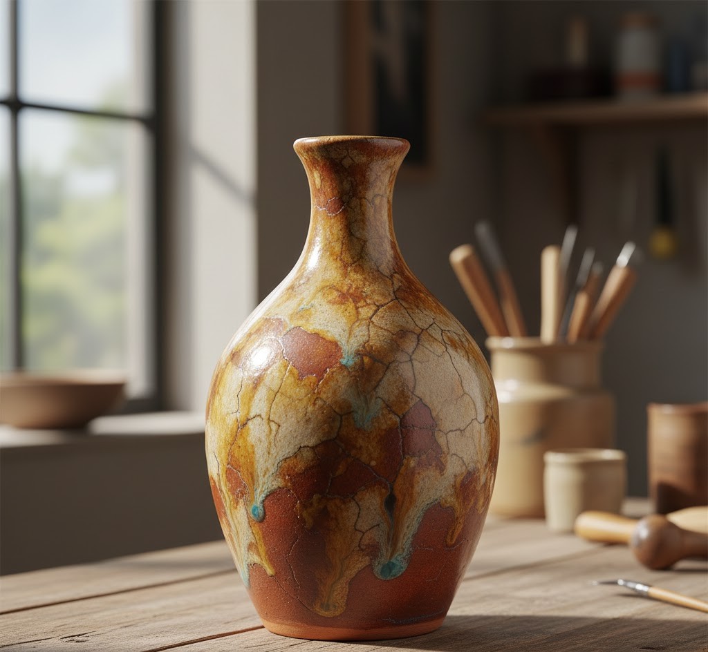 Handmade ceramic vase